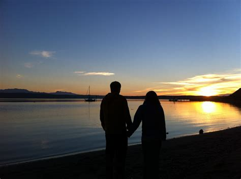 Couple enjoying a romantic walk in nature