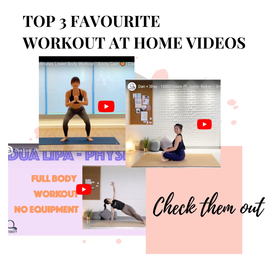 Couple working out together at home
